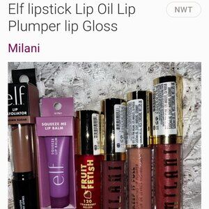 Lip Bundle Lot Milani Elf lipstick Lip Oil Lip Plumper lip Gloss